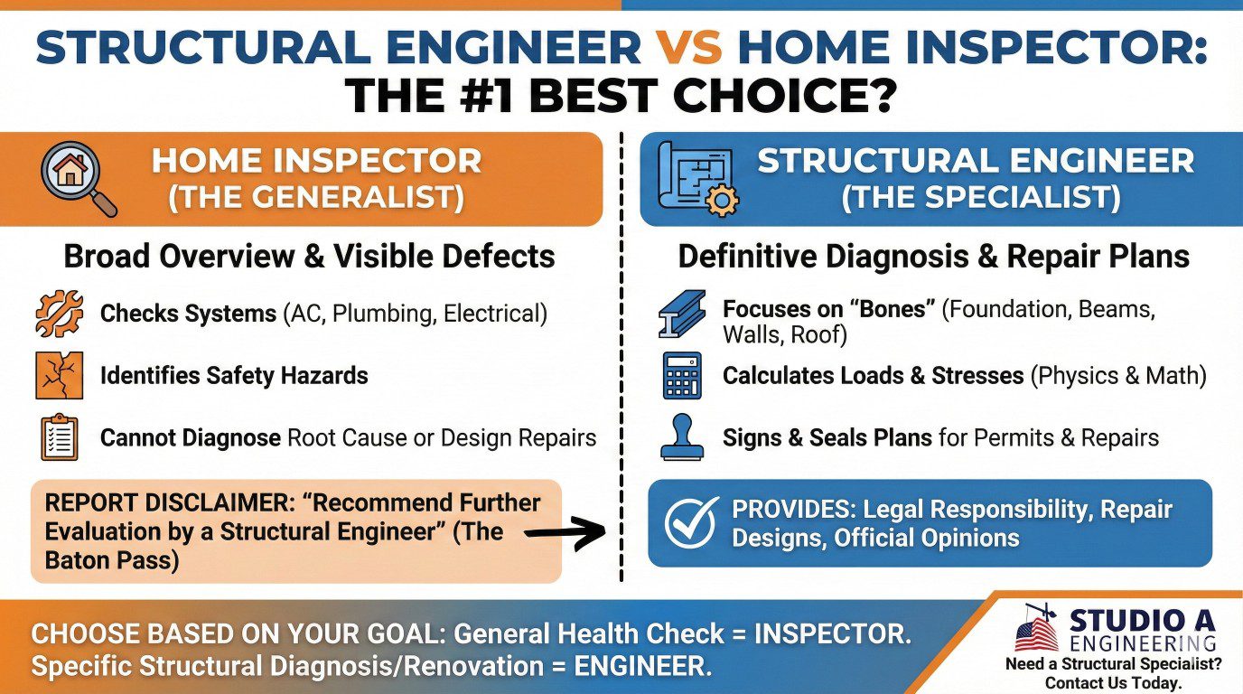 structural engineer vs home inspector