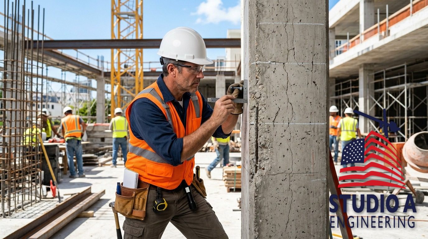Licensed Florida Professional Engineer conducting structural engineer report inspection