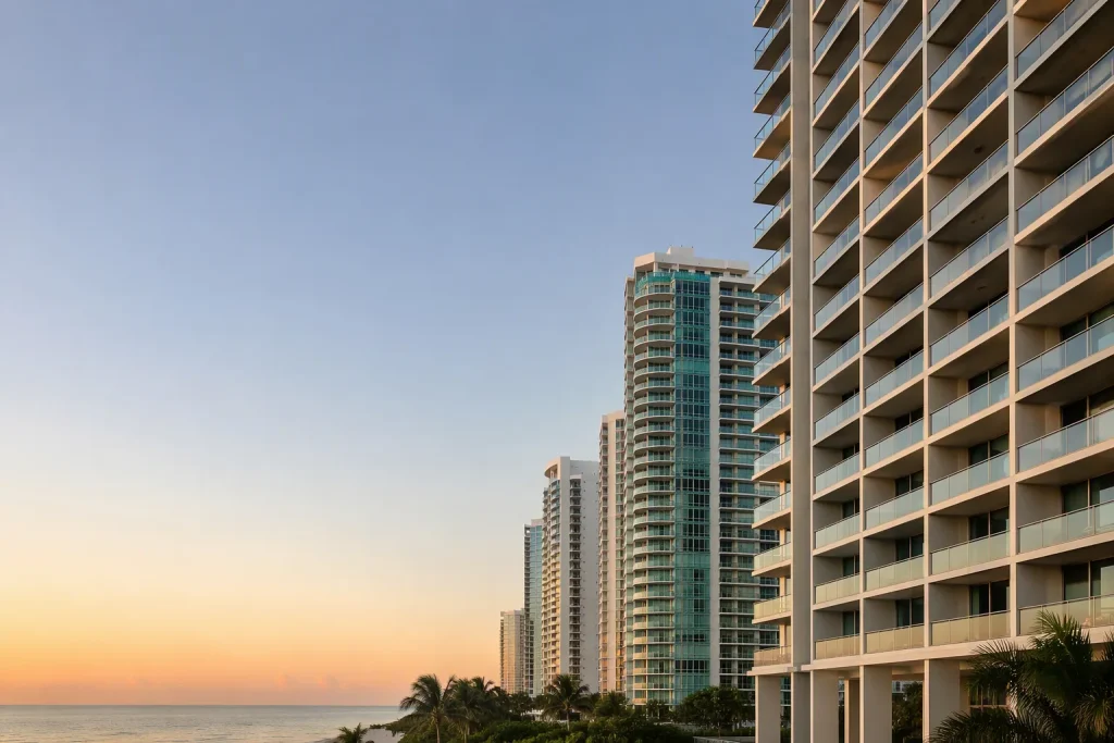 South Florida concrete condo towers and balconies; hire structural engineer florida for safety.