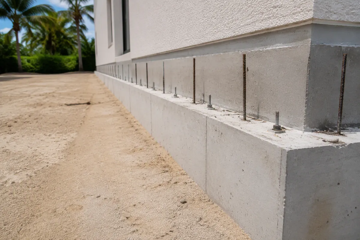 South Florida raised home exterior with concrete foundation, foundation inspection cost context.