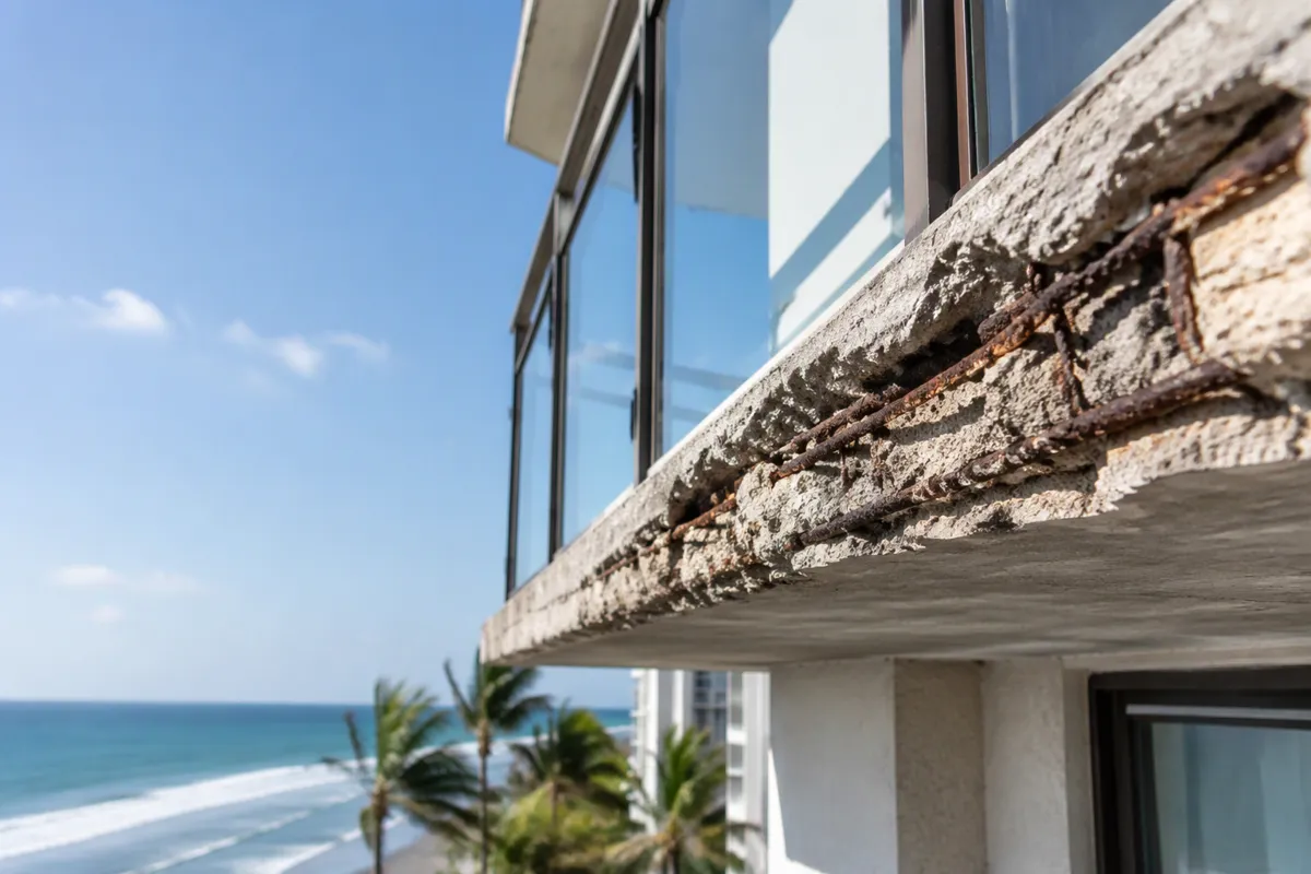 South Florida condo tower balconies for concrete restoration engineer review