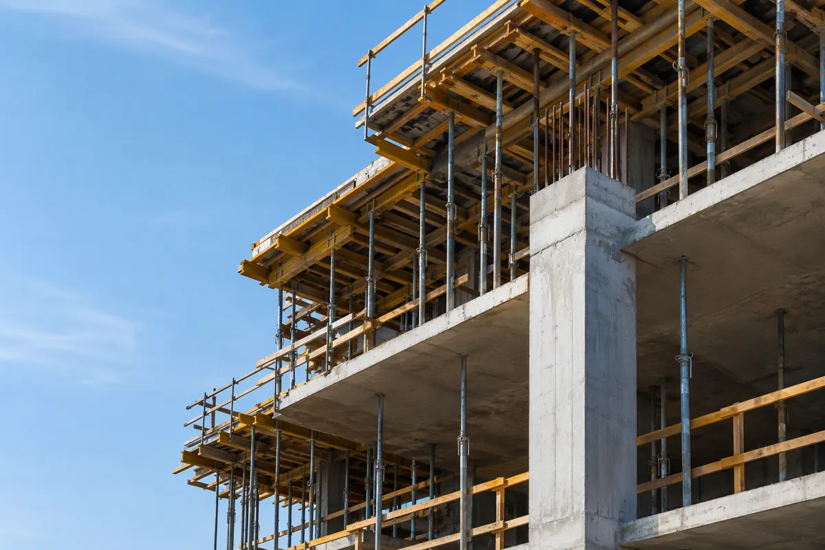 Wide view of Miami condo towers under construction, representing structural engineer Miami expertise.